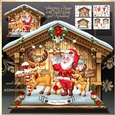 Christmas House with Santa Claus and Reindeers Mini Kit