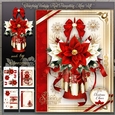 Christmas Vintage Red Poinsettias Mini Kit
