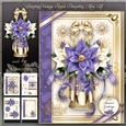 Christmas Vintage Purple Poinsettias Mini Kit