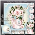 Shabby Pink Watering Can with Roses Mini Kit