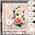 Bouquet Vintage Peach Roses Mini Kit