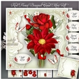 Red Floral Bouquet Card Mini Kit