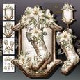 Cream Vintage Christmas Stockings