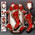 Red Vintage Christmas Stockings