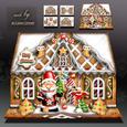 Christmas Gingerbread House with Santa