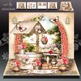 Beautiful Garden with Cream Wishing Well Card
