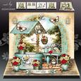 Beautiful Garden with Turquoise Wishing Well Card