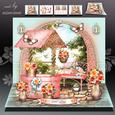Beautiful Garden with Pink Wishing Well Card