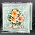 Soft Yellow Spring Vintage Flowers Card Mini Kit2
