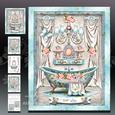 Beautiful Blue Bathroom Interior Card Mini Kit