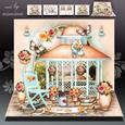 Beautiful Garden with Peach Turquoise Arbor Card