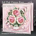 Soft Pink Vintage Roses Card Mini Kit
