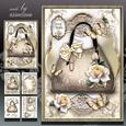 Cream Handbag for Mother Card Mini Kit