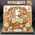 Wooden Garden with White Lilies Card Mini Kit