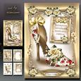 Silk Cream Shoes with Roses Card Mini Kit