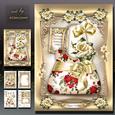Silk Cream Handbag with Roses Card Mini Kit