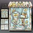 Boutique Shaped Card Turquoise Roses Mini Kit
