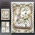 White Polka Dot Handbag with Roses Card