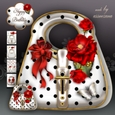 White Polka Dot Handbag Card Mini Kit