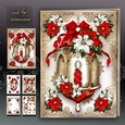 Vintage Christmas Lamp with Poinsettias Mini Kit