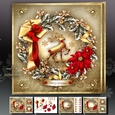 Christmas Silver Wreath With Decorations Card Mini Kit