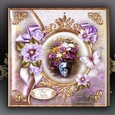 Vintage Lilac Tulips & Butterfly Card Mini Kit