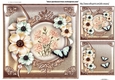 Topper Vintage Anemone & Carnations with Butterfly