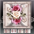 Cream Red Roses Bouquet with Lace Mini Kit