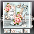 Pink Roses with Elegant Shoes Card Mini Kit
