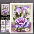 Purple Rose with Callas Bouquet