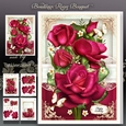 Bordeaux Roses Bouquet Card