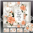 Christmas Peach Poinsettias with Verse Mini Kit