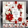 Christmas Red Poinsettias with Verse Mini Kit