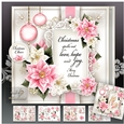 Christmas Pink Poinsettias with Verse Mini Kit