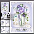 Vintage Violet Roses Mini Kit