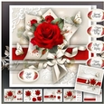 Red Roses Bouquet Glossy Paper Mini Kit