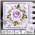 Soft Violet Roses Bouquet Card Mini Kit