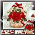 Basket with Red Roses Mini Kit