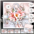 Vintage Pink Umbrella with Flowers Mini Kit