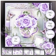 Watercolor Cup with Lilac Flowers Mini Kit