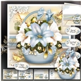 Basket with Soft Blue Lilies Mini Kit