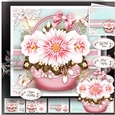 Pink Basket with Flowers Mini Kit