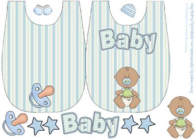 Baby Boy Bib Card