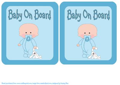 Car Sign Baby on Board