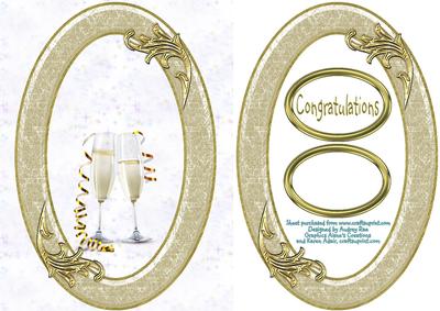 Champagne Glasses in Frame Beige Light