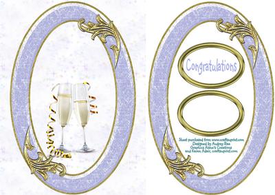 Champagne Glasses in Frame Blue Light
