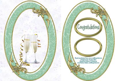 Champagne Glasses in Frame Green Light
