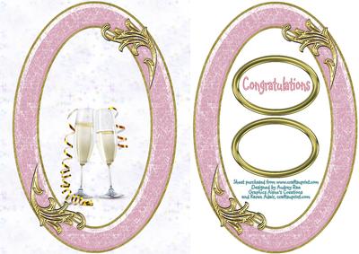 Champagne Glasses in Frame Pink Light