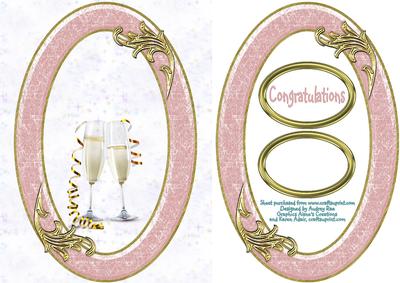 Champagne Glasses in Frame Rose Pink Light