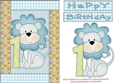 Happy 1st Birthday Lion Boy